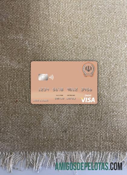 Cartão de débito Visa do Irã Sepah Bank Photolook Front baixar para verificação